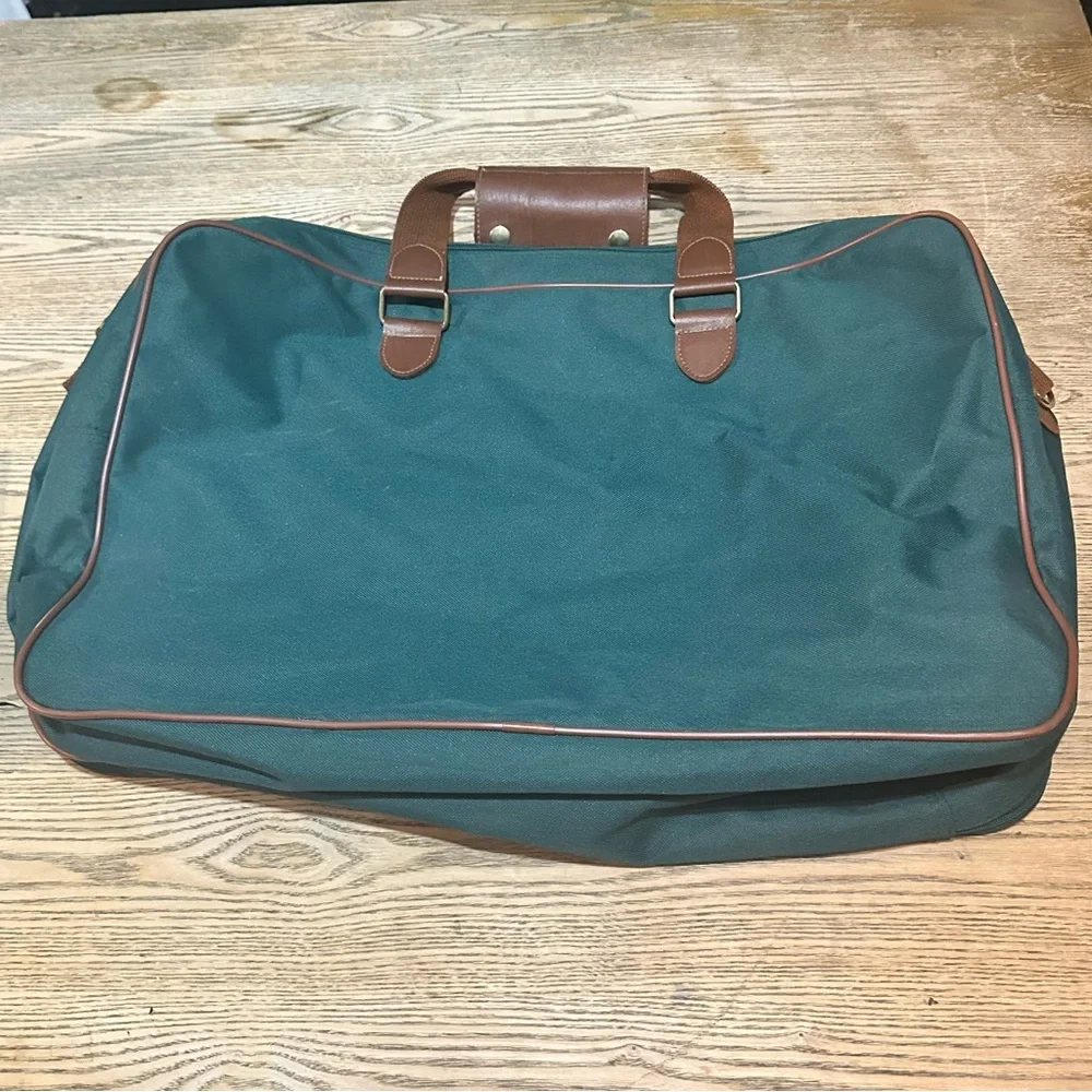 Vtg 90’s Ralph Lauren Polo Green Duffel Overnight Travel Bag Carry On Weekender